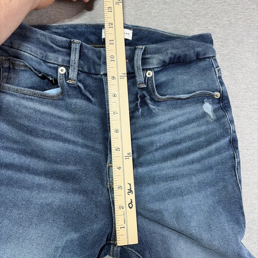 Good American‎ Good Waist High Rise Skinny Jeans - Size 4/27 - Whisker Med Wash